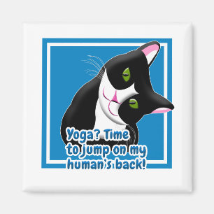 Imán Funny Yoga Cat
