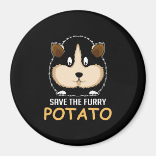 Imán Furry Potato Guinea Pig Owner