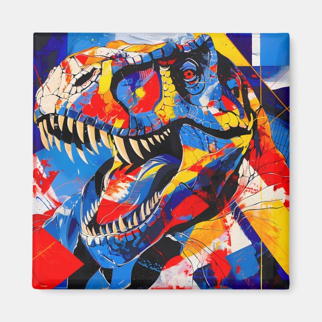 Imán Fusión de dinosaurios T-rex de Wild Retro (Frente)