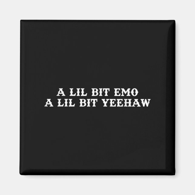 Imán Fusión de dos estilos, vaquero, rancho, Emo, Yeeha (Frente)