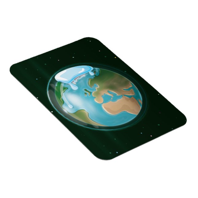 Imán Fusión De Tapones De Hielo Del Planeta Tierra. (Lado Derecho)