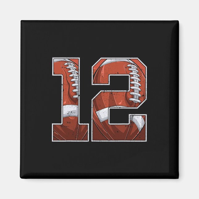 Imán Fútbol 12.º niño de 12 años Bda (Frente)