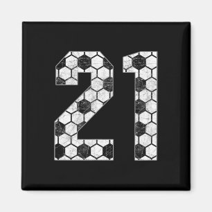 Imán Fútbol #21 Amo Fútbol Mamá Jugadora Favorita Jerse