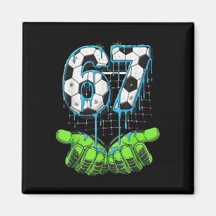 Imán Fútbol 67 Seis Siete Divertido Gen Alpha Meme Gote