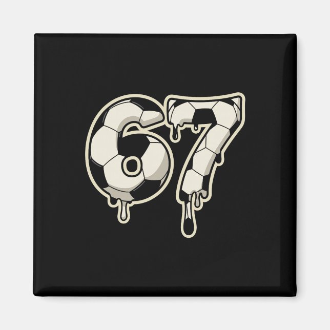 Imán Fútbol 6 7 Byll Drip Gráfico Seis Siete Meme  (Frente)