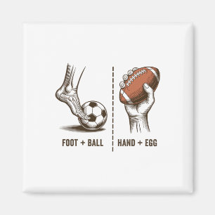 Imán Fútbol Americano Divertido Vs Fútbol Meme Lógica D