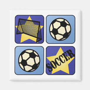 Imán Fútbol azul