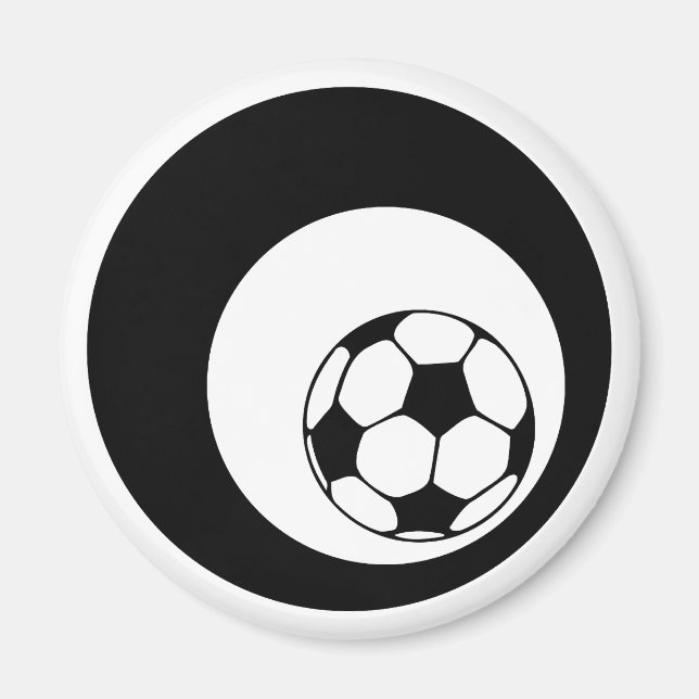 Imán fútbol. círculos negros. (Frente)