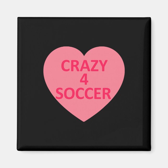 Imán Fútbol - Corazón Amor Día de San Valentín Personal (Frente)