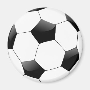 Imán Fútbol de blanco y negro