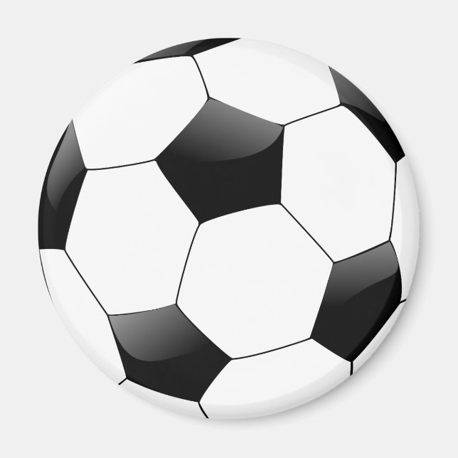 Imán Fútbol de blanco y negro (Frente)