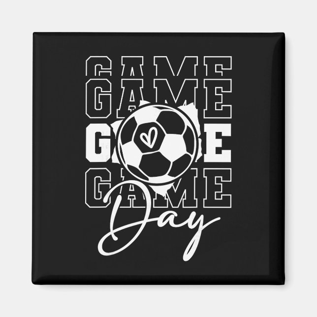 Imán Fútbol de día de juego  (Frente)