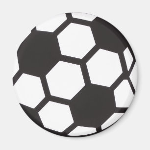 Imán Fútbol de fútbol negro y blanco