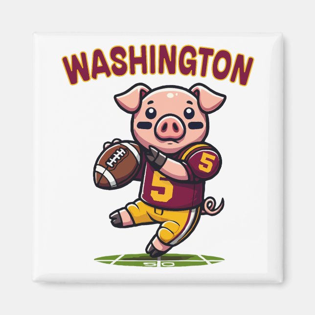 Imán Fútbol de Washington Hog (Frente)