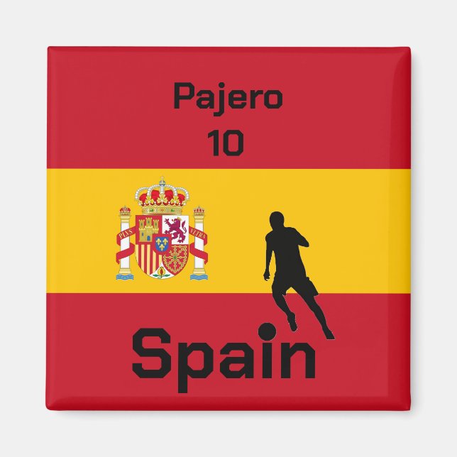 Imán Fútbol en España, personalizable (Frente)