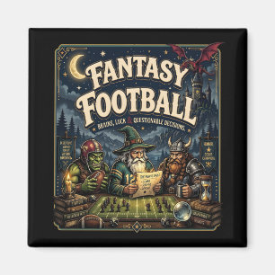 Imán Fútbol Fantasía, Dragón Mago Fantasía Vintage
