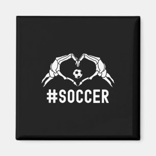 Imán Fútbol Halloween Skeleton Orgullo deportivo del co