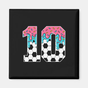 Imán Fútbol helado de 10 años goteo juventud cumpleaños