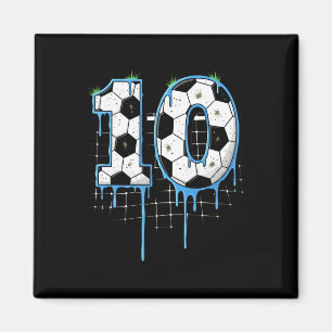 Imán Fútbol helado de 10 años goteo juventud cumpleaños