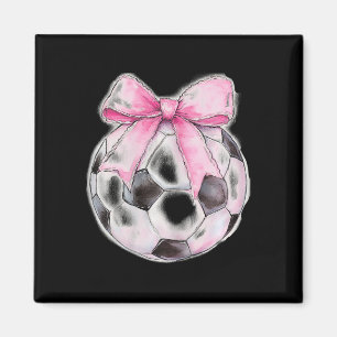 Imán Fútbol Ll Rosa Coqueta Lazo Cinta Delicada Niñas A