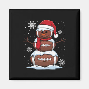 Imán Fútbol navideño Feliz Festividad de Snowman Deport