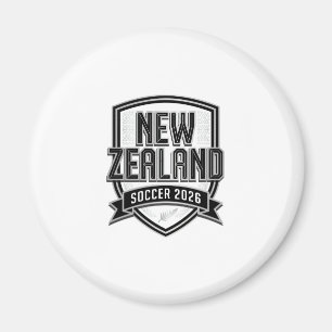 Imán Fútbol Nueva Zelanda 2026 Fútbol Negrita Tipografí