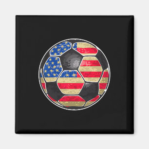 Imán Fútbol Patriótico Byll Bandera De EE. UU.