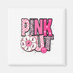 Imán Fútbol Pink Out Conciencia del Cáncer de Seno Pate