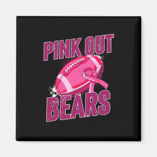Imán Fútbol Pink Out Tackle el cáncer de seno 