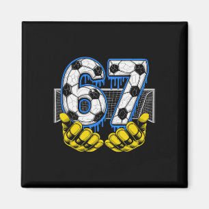 Imán Fútbol Seis Siete 67 Divertido Meme de Gen Alpha