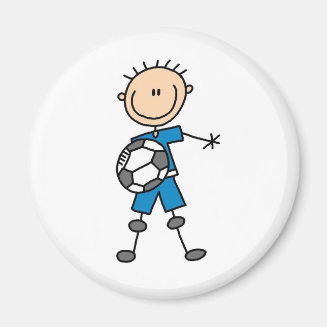 Imán Fútbol Uniforme Azul de Boy (Frente)