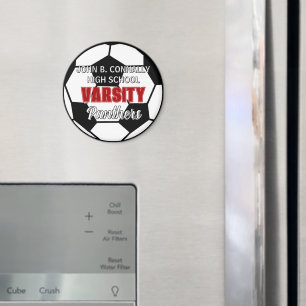 Imán Fútbol Varsity de Escuela Secundaria Personalizado
