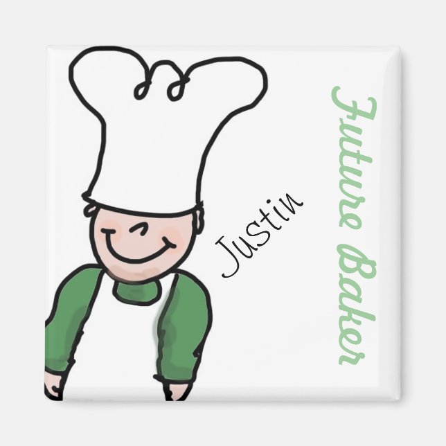 Imán Future Baker con tu nombre (Frente)