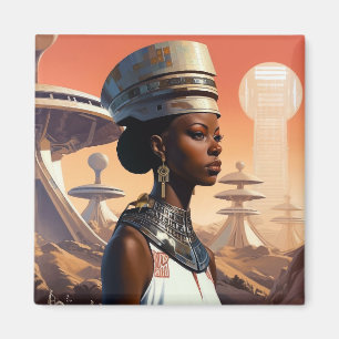 Imán Futurista ciencia ficción de reina afrofuturista