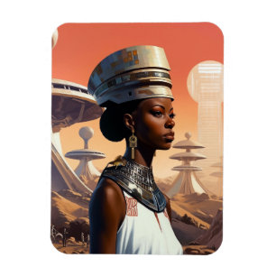 Imán Futurista ciencia ficción de reina afrofuturista