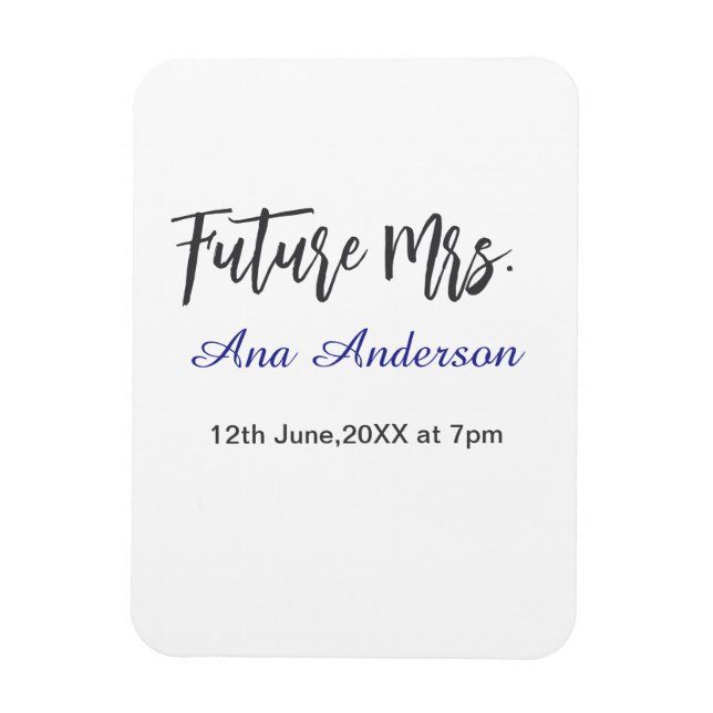 Imán Futuro apellido de sra novia por casar púrpura gri (Vertical)