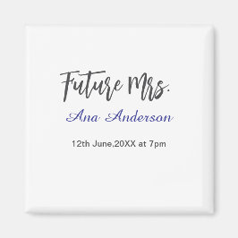 Imán Futuro apellido de sra novia por casarse púrpura g
