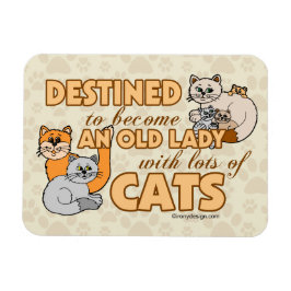 Imán Futuro Crazy Cat Lady Divertido diseño