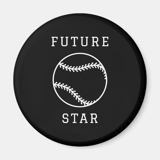 Imán Futuro Estrella de Béisbol Personalizado Mimán Neg (Frente)