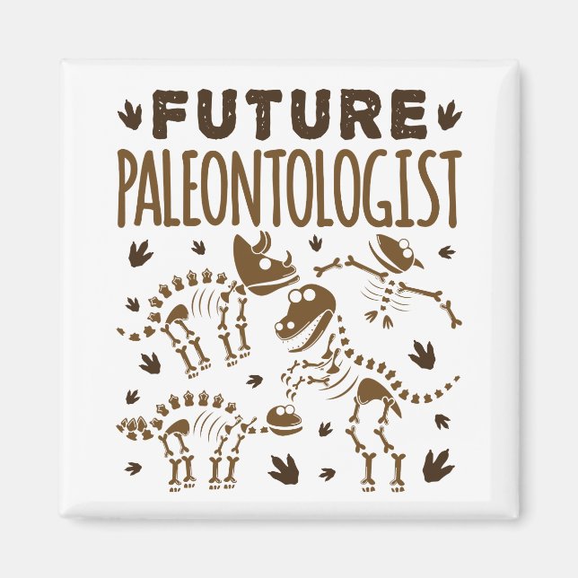 Imán Futuro Paleontólogo Paleontología Dinosaurios Bone (Frente)