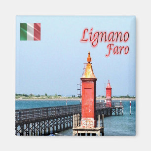 Imán FVG009 LIGNANO, Faro, Italia, Fridge