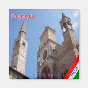 Imán FVG033 PORDENONE, Torre Catedral Italia, Fridge