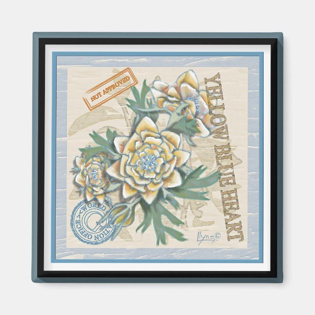 Imán G Creación Oficina de la flor amarilla (Frente)