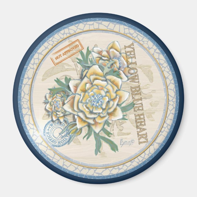 Imán G Creación Oficina de la flor amarilla (Frente)