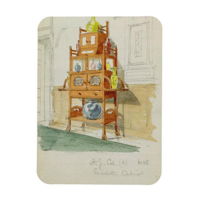 Imán Gabinete de exposiciones, c.1860s-70s (p/c y lápiz (Vertical)