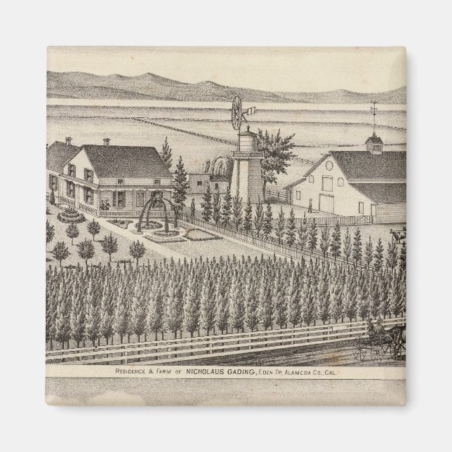 Imán Gading, residencias Jessup, granjas (Frente)