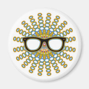 Imán Gafas de nerd soleadas + tu fondo e ideas
