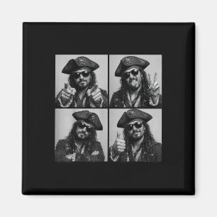 Imán Gafas de pirata divertidas diseño de fotomatón