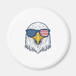 Imán Gafas de sol águila patriótica diseño vectorial vi