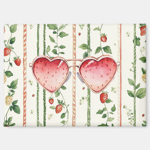 Imán Gafas de sol Corazón de Fresa